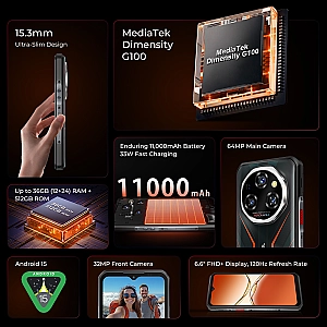 Oukitel WP55 S 6.6" 512GB/12GB 11000mAh Orange