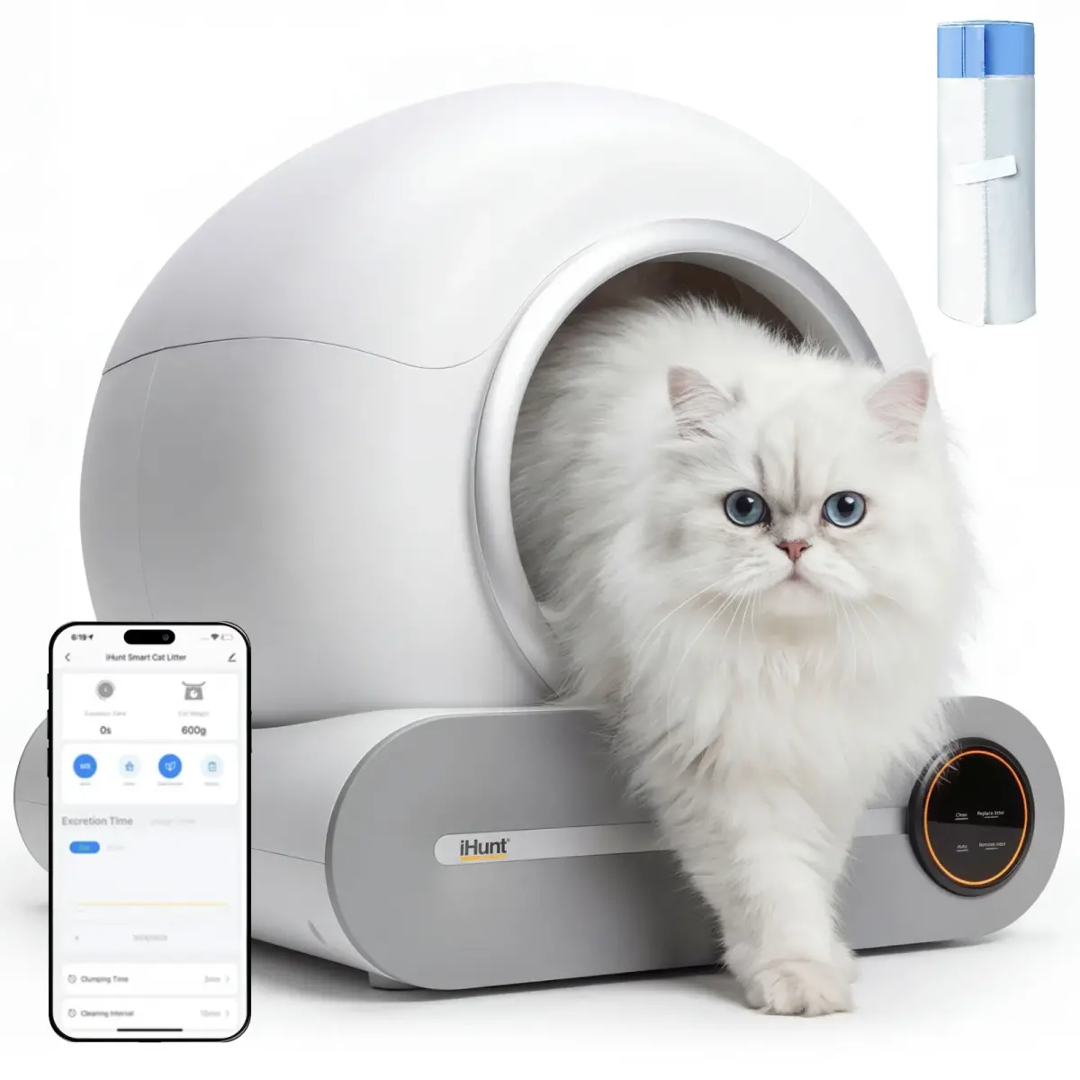 Автоматична котешка тоалетна iHunt Smart Cat Litter V1, Wi-Fi, смарт приложение 1