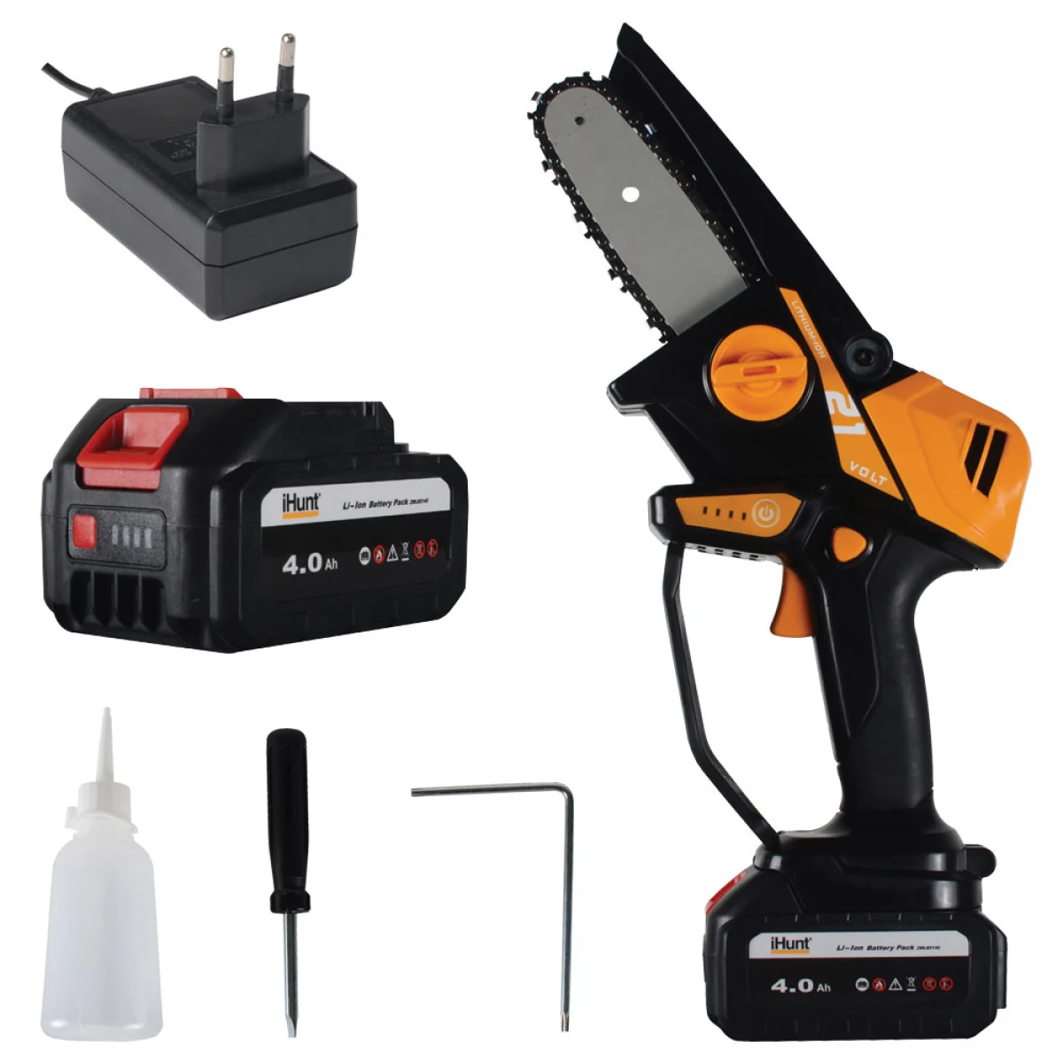 Мини верижен електрически трион iHunt Strong Chainsaw 21V Power 1
