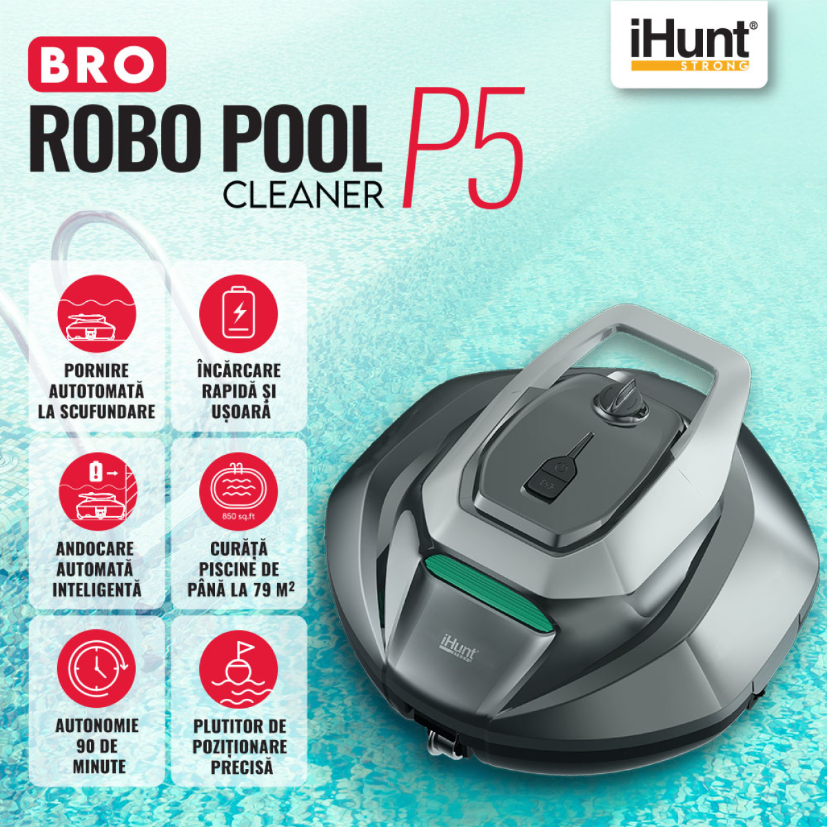Робот за почистване на басейн iHunt BRO Robo Pool Cleaner P5 2