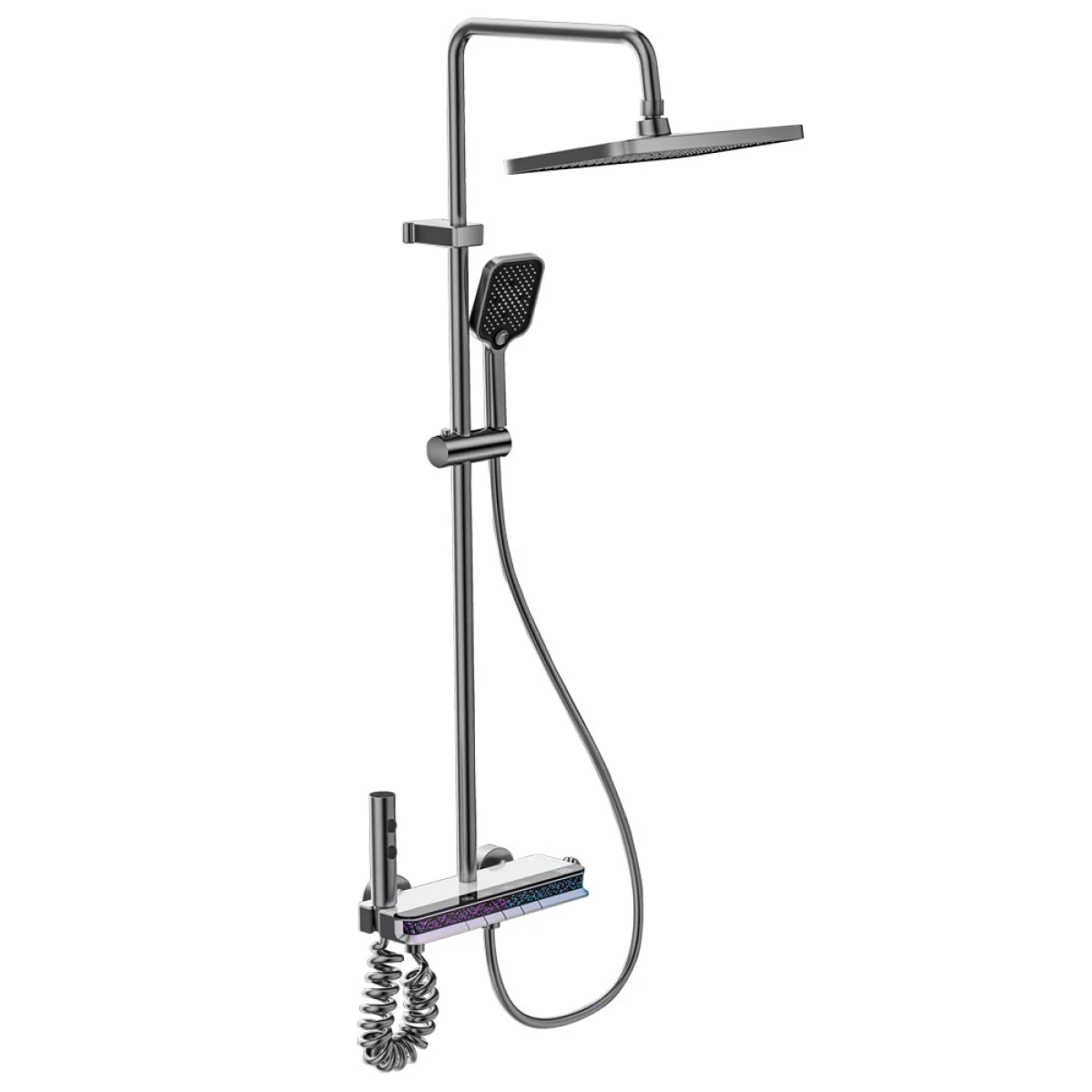 Set de dus smart, iHunt MZ130GR, Display LED, afisaj digital, 4 moduri de curgere, ajustabil 1