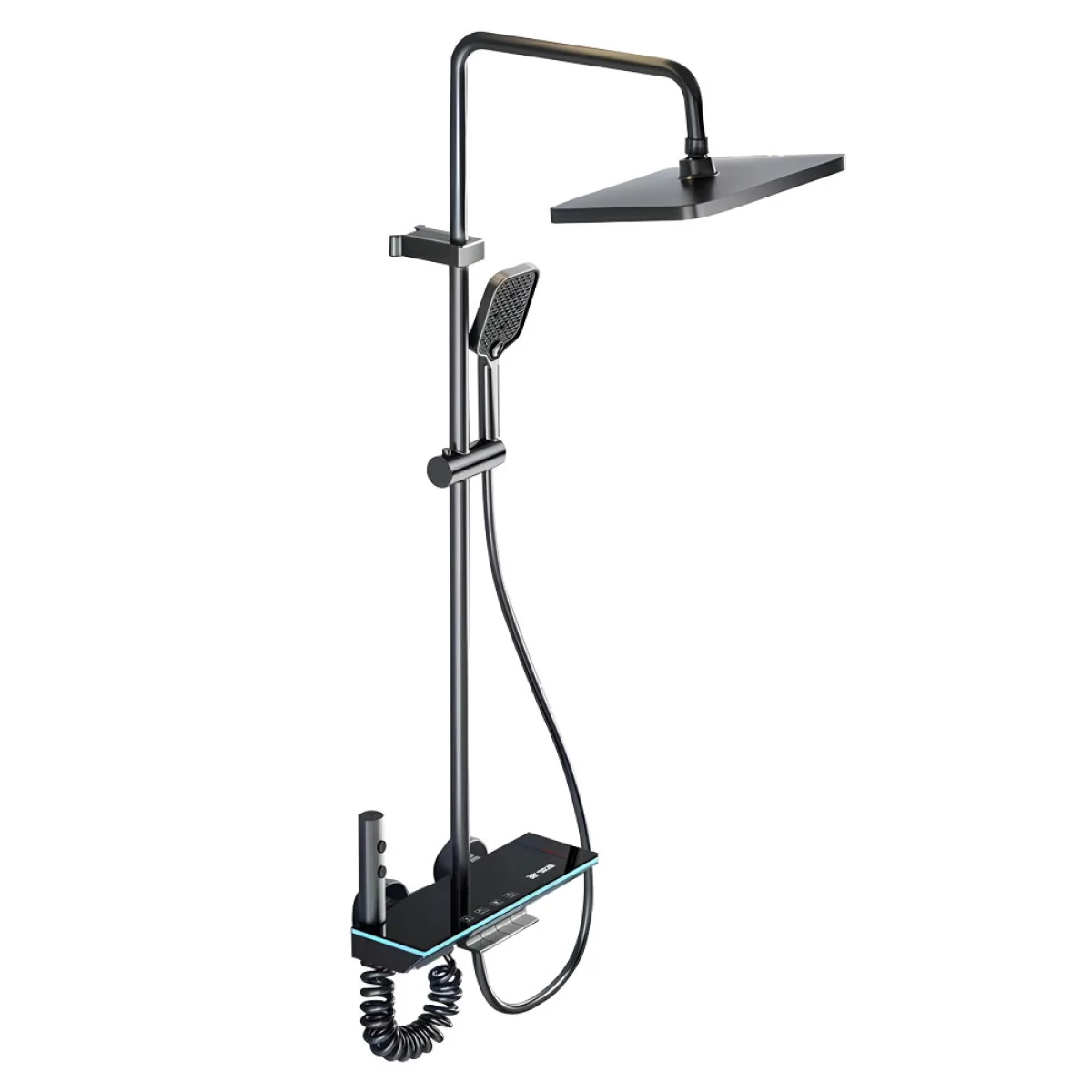 Set de dus smart, iHunt MZ140BL, Display LED, afisaj digital, 4 moduri de curgere, ajustabil 1