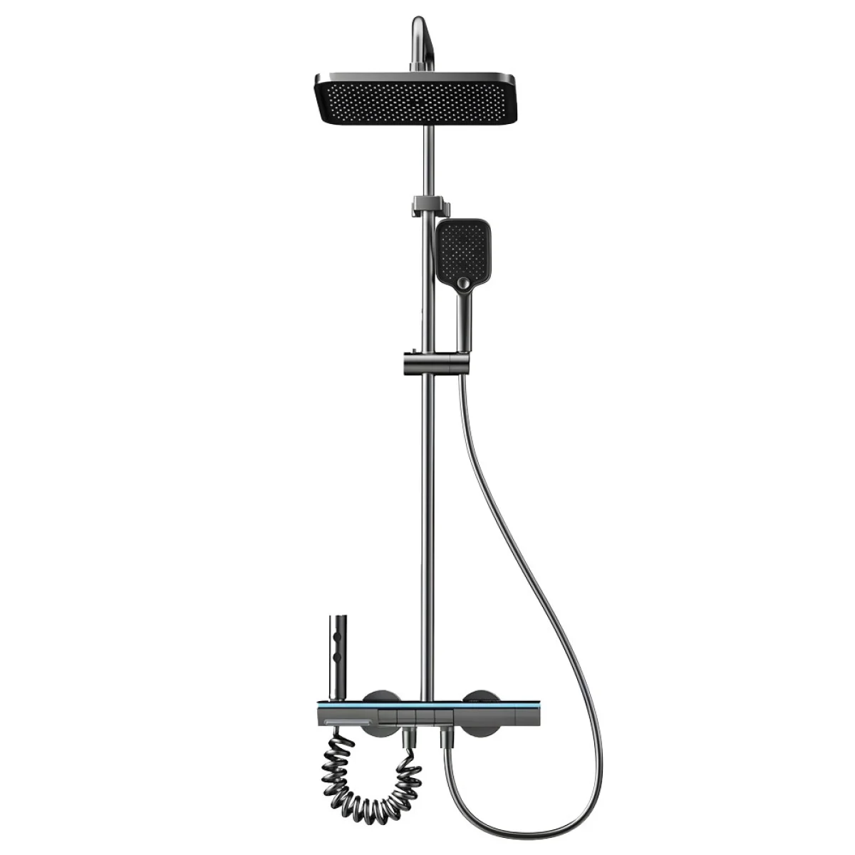 Set de dus smart, iHunt MZ140BL, Display LED, afisaj digital, 4 moduri de curgere, ajustabil 2