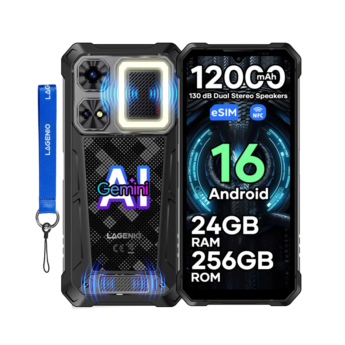 Lagenio Rhino 1 Pro 6.9" 256GB/8GB 12000mAh Black 2